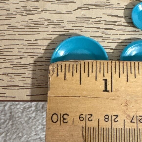 Vtg Miniature Marx Little Hostess Blue Plastic Teacups Plates Dollhouse Dish Set - Picture 5 of 13